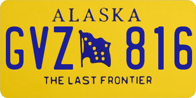 AK license plate GVZ816