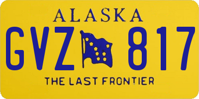 AK license plate GVZ817