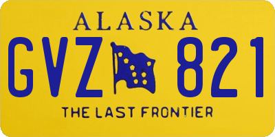 AK license plate GVZ821