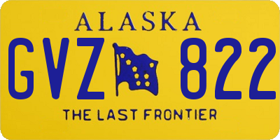 AK license plate GVZ822