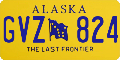 AK license plate GVZ824