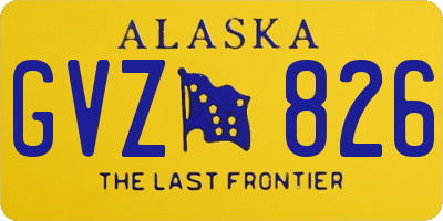 AK license plate GVZ826