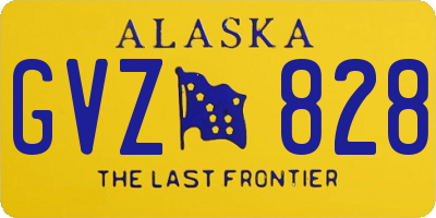 AK license plate GVZ828