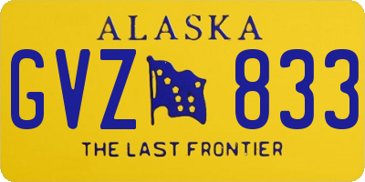 AK license plate GVZ833