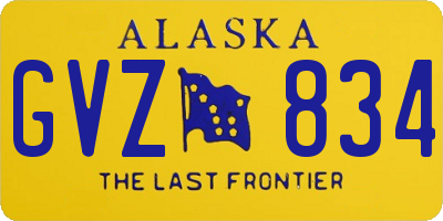 AK license plate GVZ834