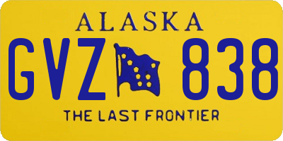 AK license plate GVZ838