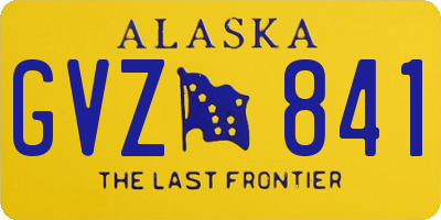 AK license plate GVZ841