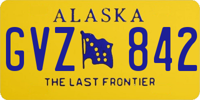 AK license plate GVZ842