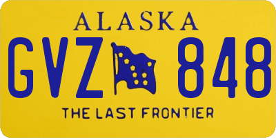 AK license plate GVZ848