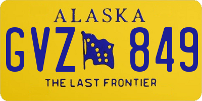 AK license plate GVZ849