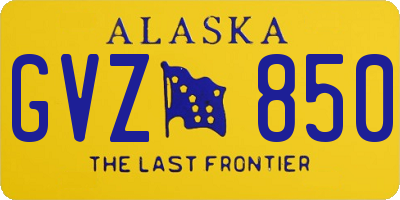 AK license plate GVZ850