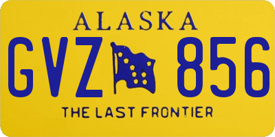 AK license plate GVZ856