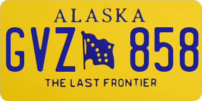 AK license plate GVZ858