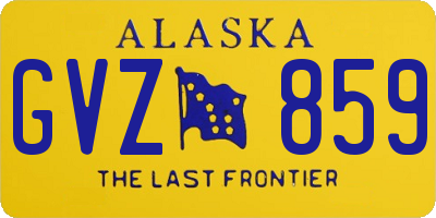 AK license plate GVZ859