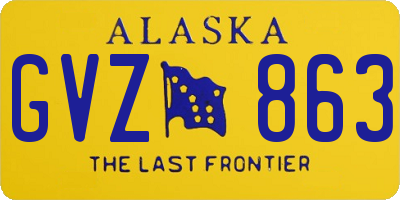 AK license plate GVZ863