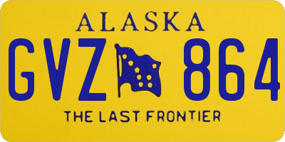 AK license plate GVZ864