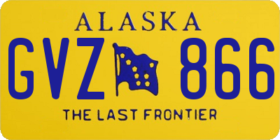 AK license plate GVZ866