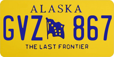 AK license plate GVZ867