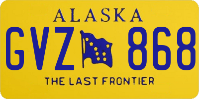 AK license plate GVZ868