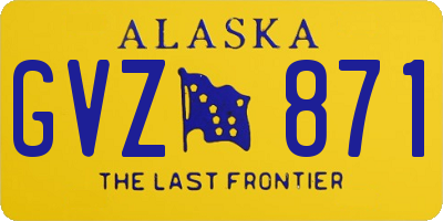 AK license plate GVZ871