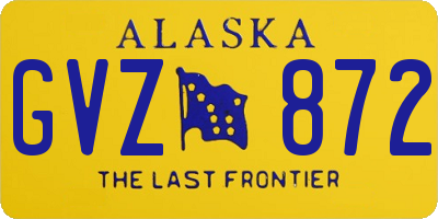 AK license plate GVZ872
