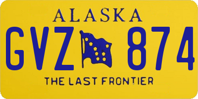 AK license plate GVZ874