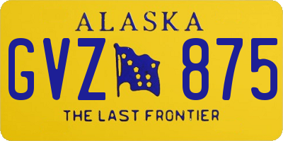 AK license plate GVZ875