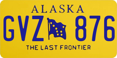 AK license plate GVZ876