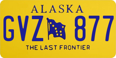 AK license plate GVZ877