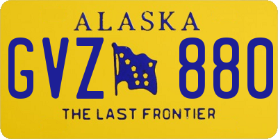 AK license plate GVZ880