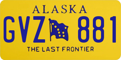 AK license plate GVZ881