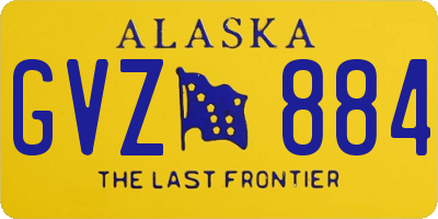 AK license plate GVZ884