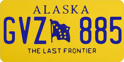 AK license plate GVZ885