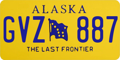 AK license plate GVZ887