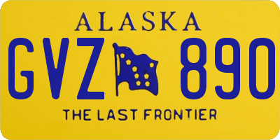 AK license plate GVZ890