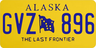 AK license plate GVZ896