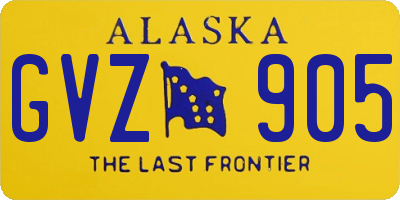 AK license plate GVZ905