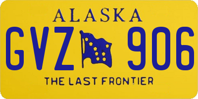 AK license plate GVZ906