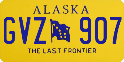 AK license plate GVZ907