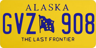 AK license plate GVZ908