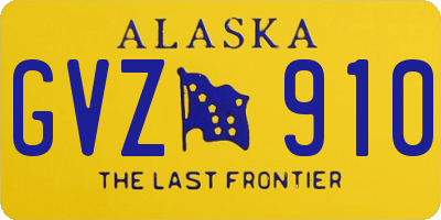 AK license plate GVZ910