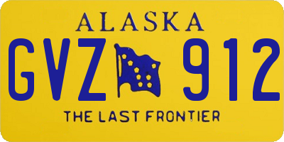 AK license plate GVZ912