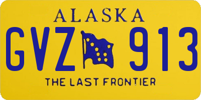 AK license plate GVZ913