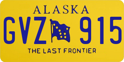 AK license plate GVZ915