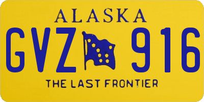 AK license plate GVZ916