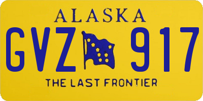 AK license plate GVZ917