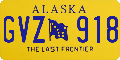 AK license plate GVZ918