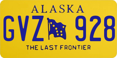 AK license plate GVZ928