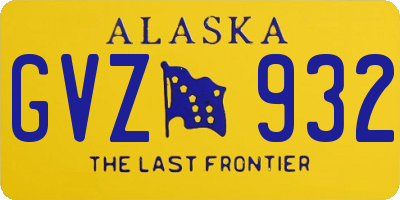 AK license plate GVZ932