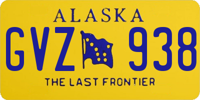 AK license plate GVZ938